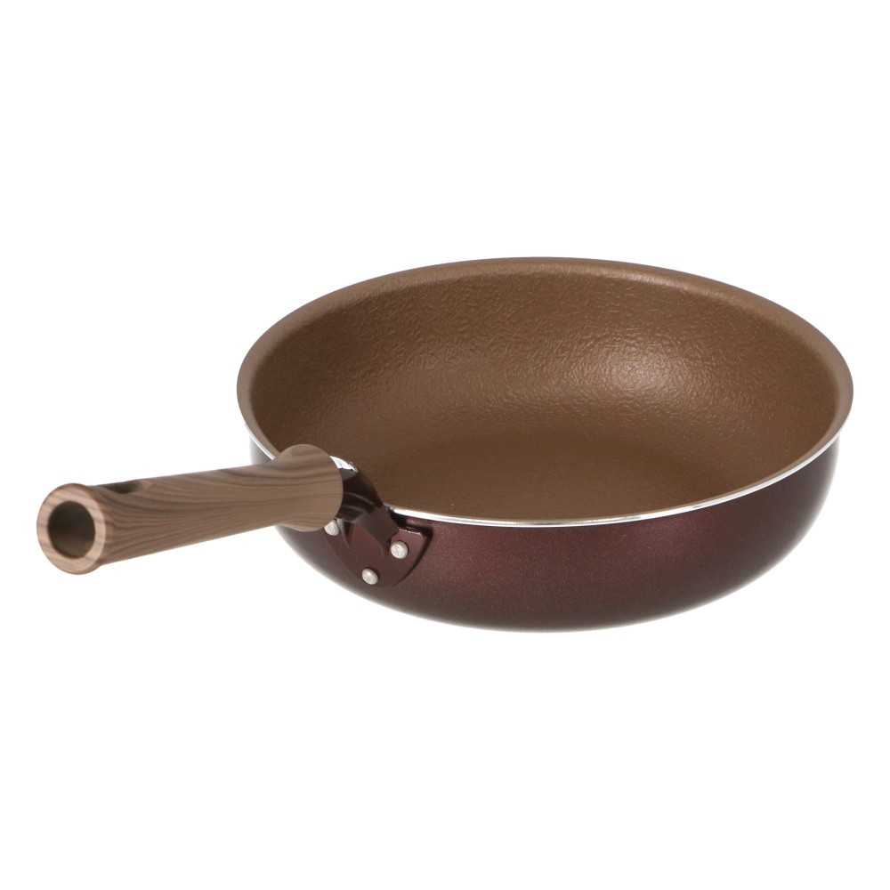 LIFELEX　３０００ｔプレスで圧縮した直火フライパン２４ｃｍ深型　ＧＦＭＰー２４Ｄ　ダークピンク 24cm深型