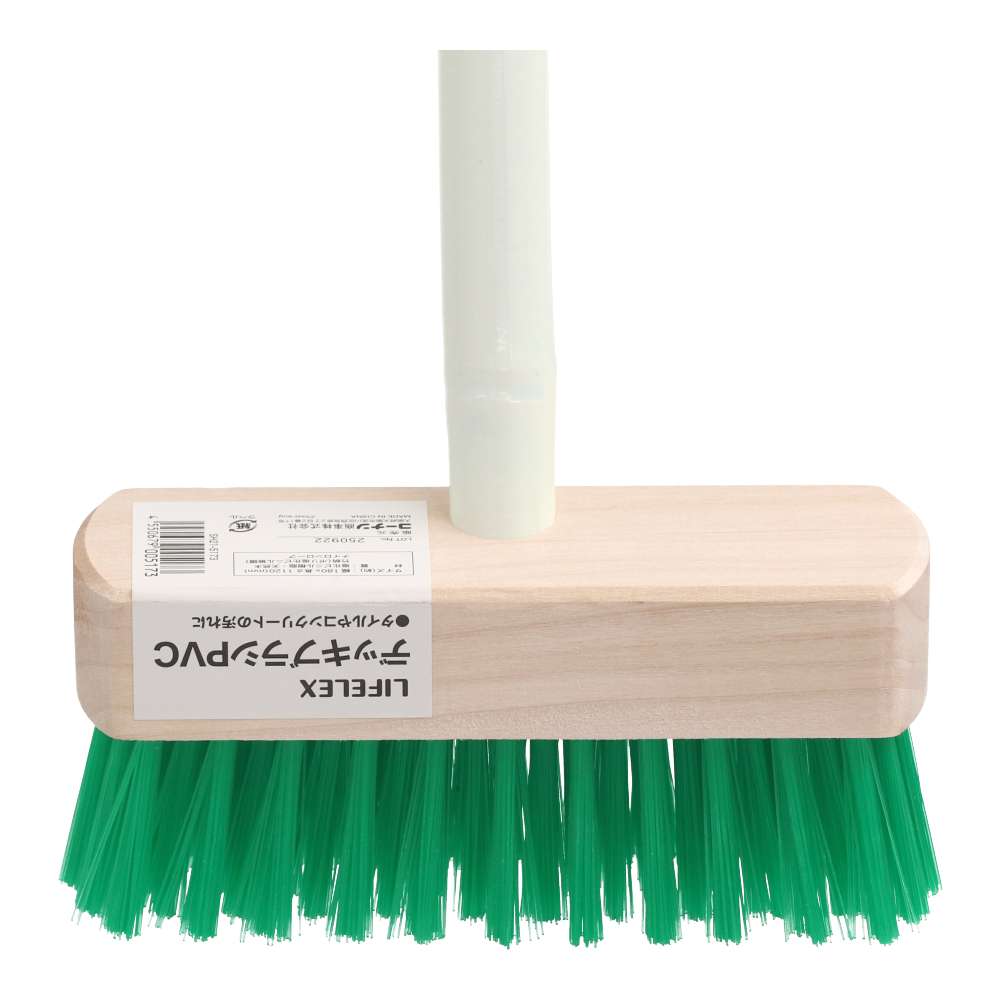 LIFELEX　デッキブラシＰＶＣ　竹柄　ＳＨ２１－５１７３　グリーン