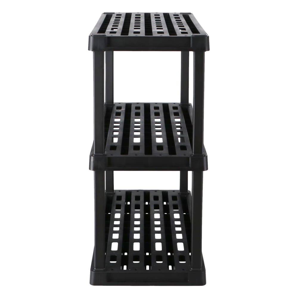 プラスチックラック　３段　Ｗ９１４　ＫＰＲ－９４３０　ブラック 3段 W914