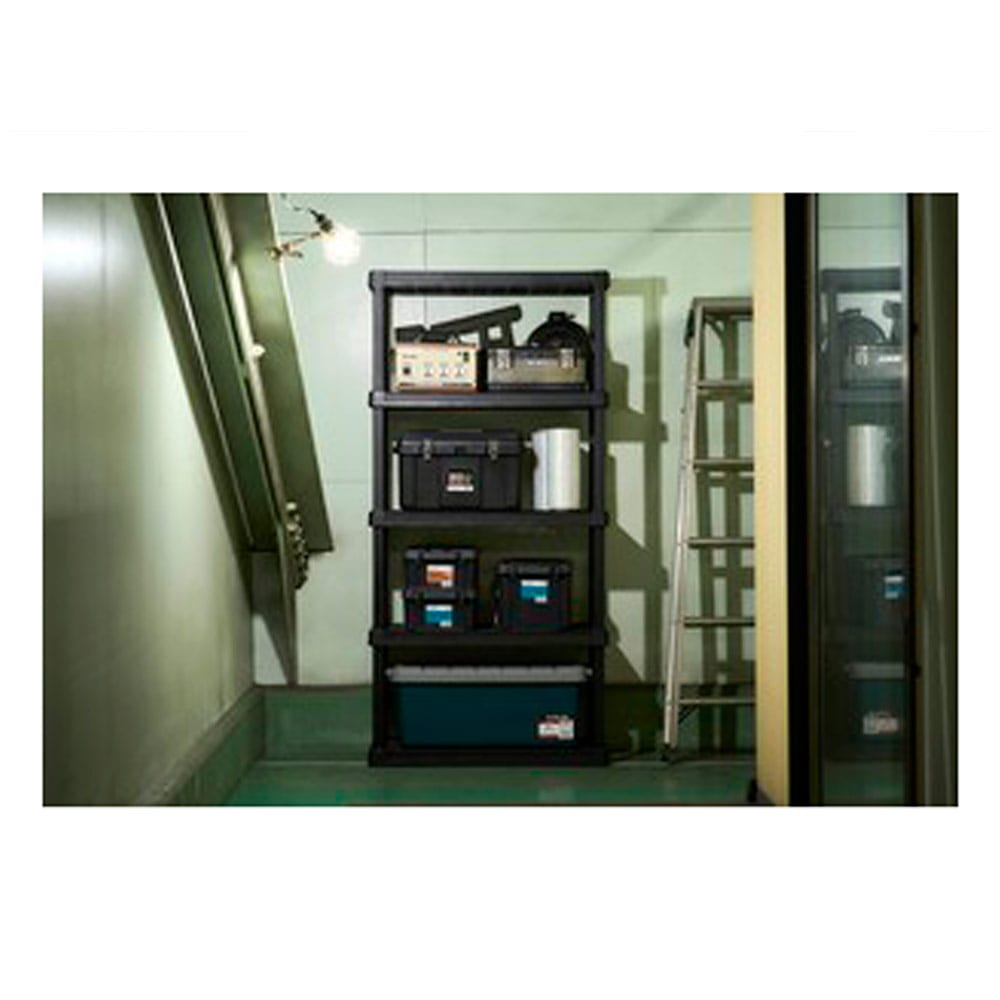 プラスチックラック　４段　Ｗ９１４　ＫＰＲ－９４４７　ブラック 4段 W914