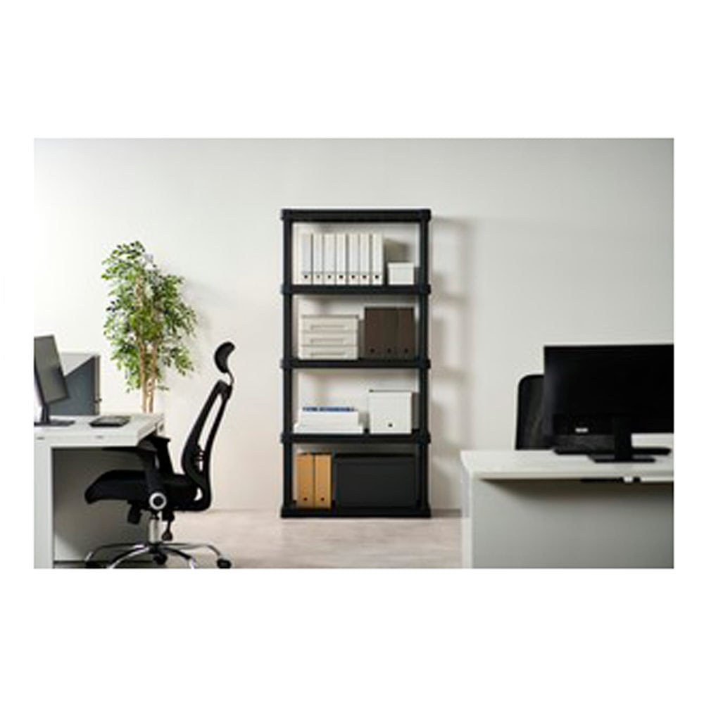 プラスチックラック　４段　Ｗ７２０　ＫＰＲ－９４７８　ブラック 4段 W720