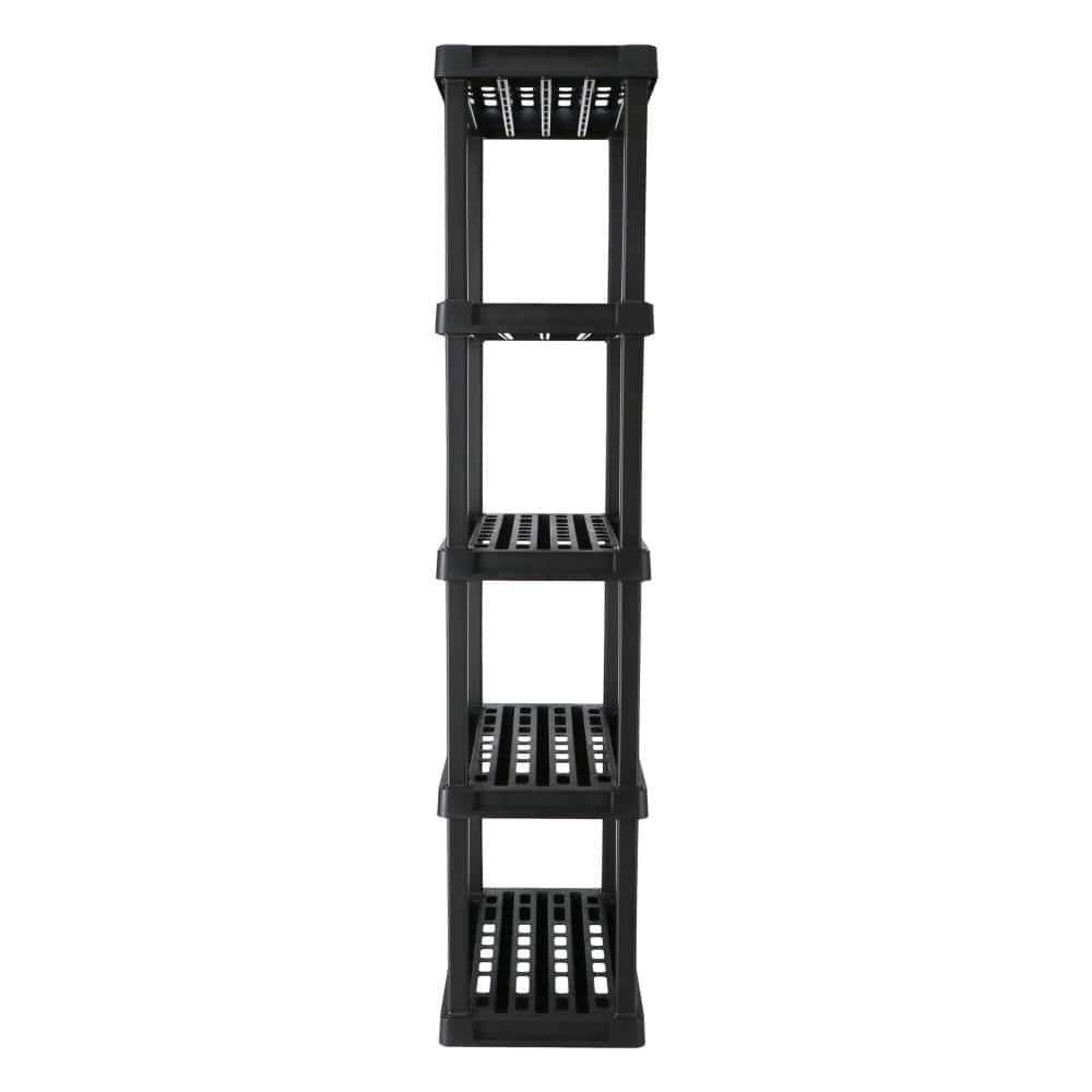 プラスチックラック　５段　Ｗ７２０　ＫＰＲ－９４８５　ブラック 5段 W720