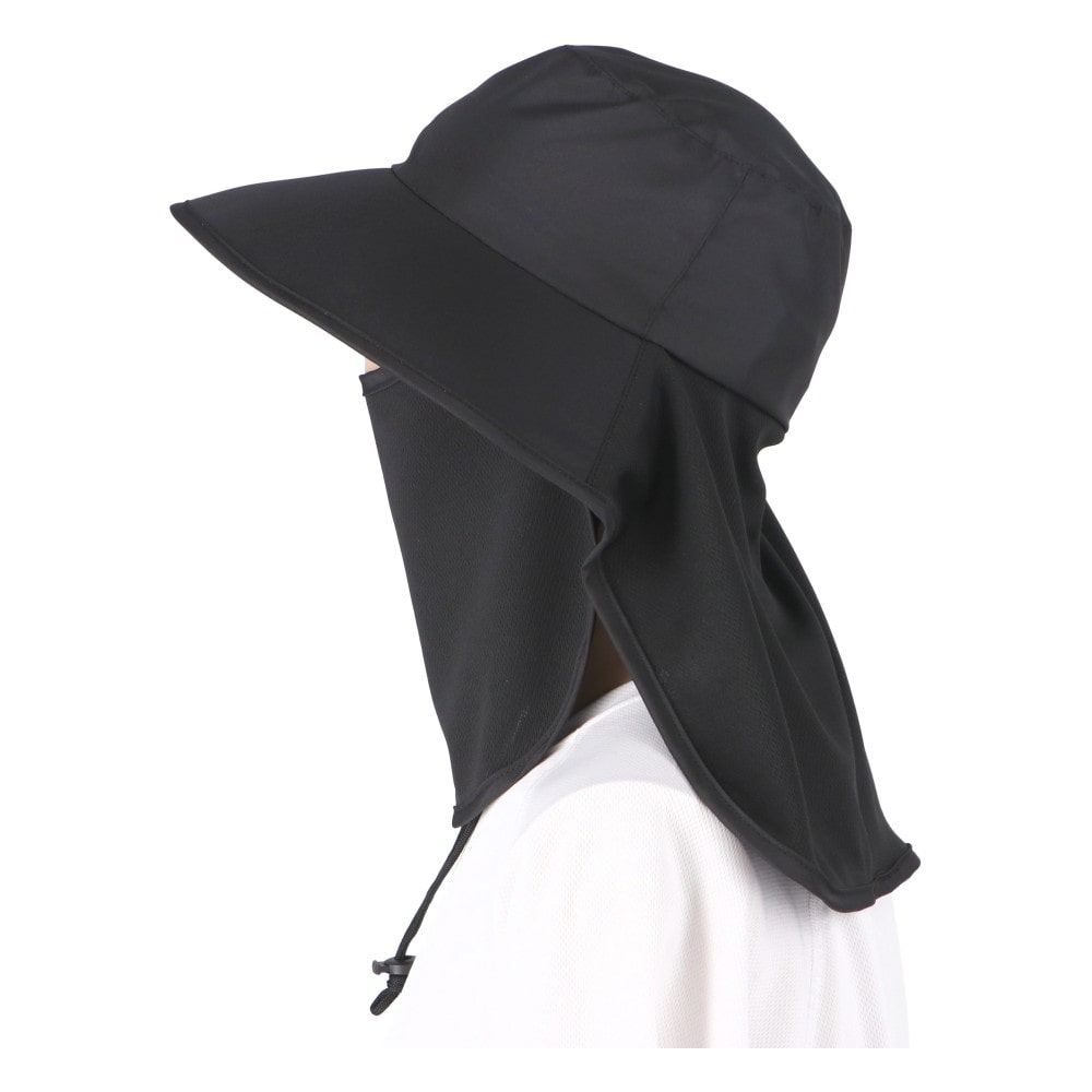 LIFELEX マスク・ネックカバー付きハットブラック 手洗いOK KNSY1241