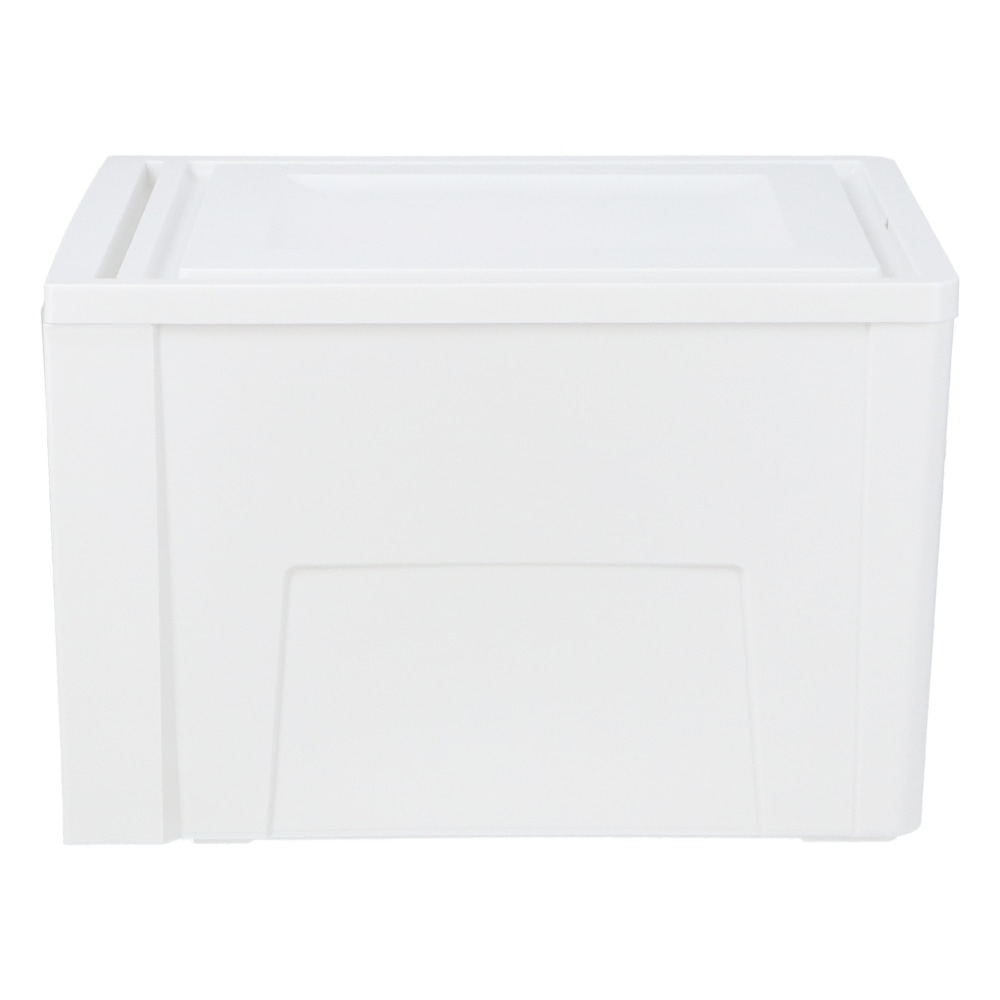 LIFELEX 衣装ケース クローゼットケース 引き出し収納 ストッパー付き 抜け落ち防止 ホワイト クリア 約幅35×奥行45×高さ29.7cm