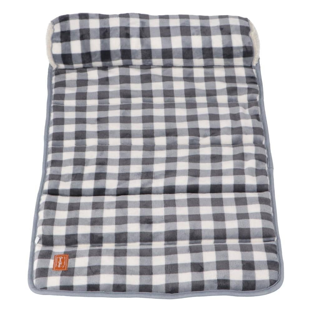 LIFELEX　あごのせマットＬ　チェック　ダークグレー　ＱＣ１２－４５２３　２６ＡＷ Ｌ