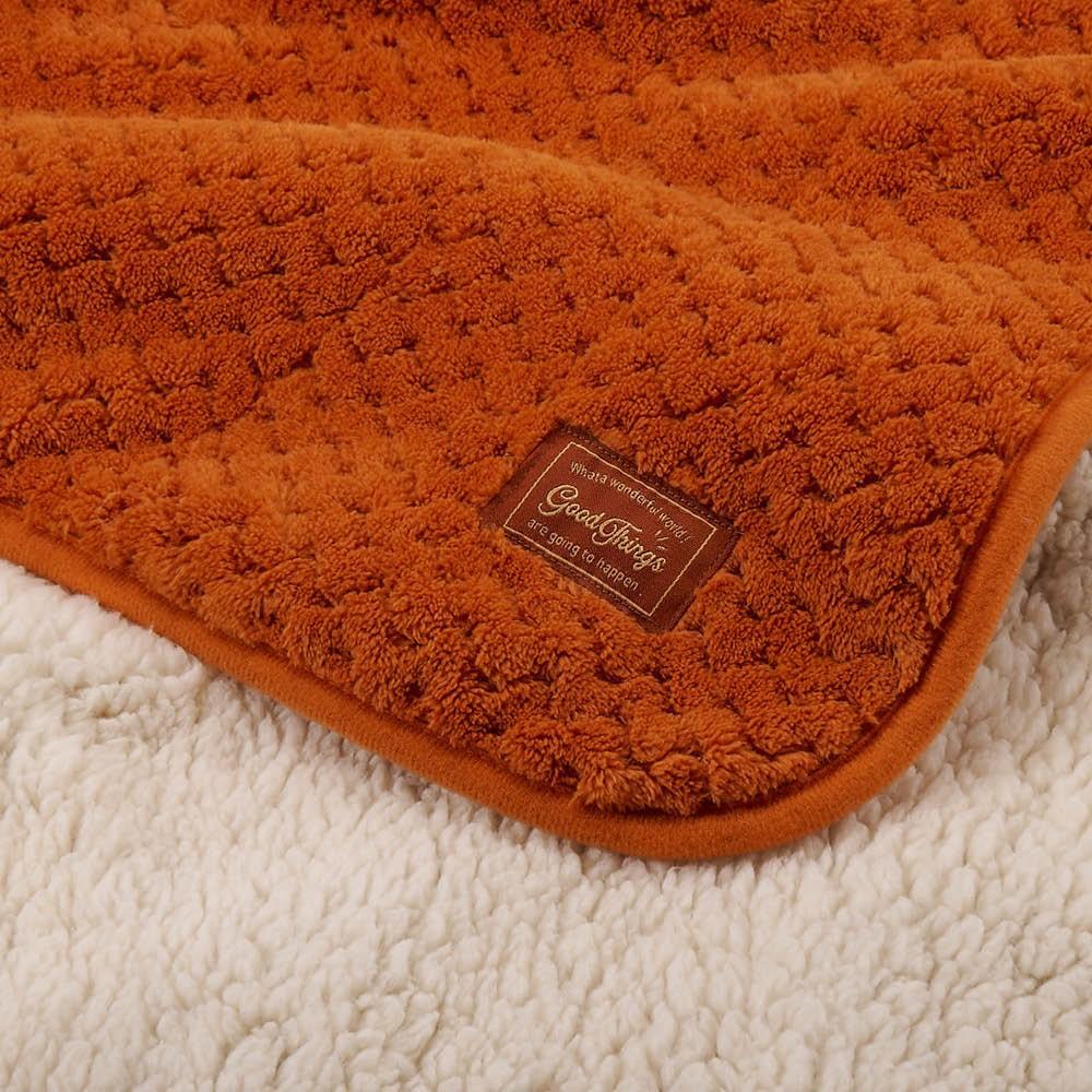 LIFELEX　蓄熱あったかブランケットＭ　オレンジ　２６ＡＷ　ＨＳ１２－４６０８ Ｍ