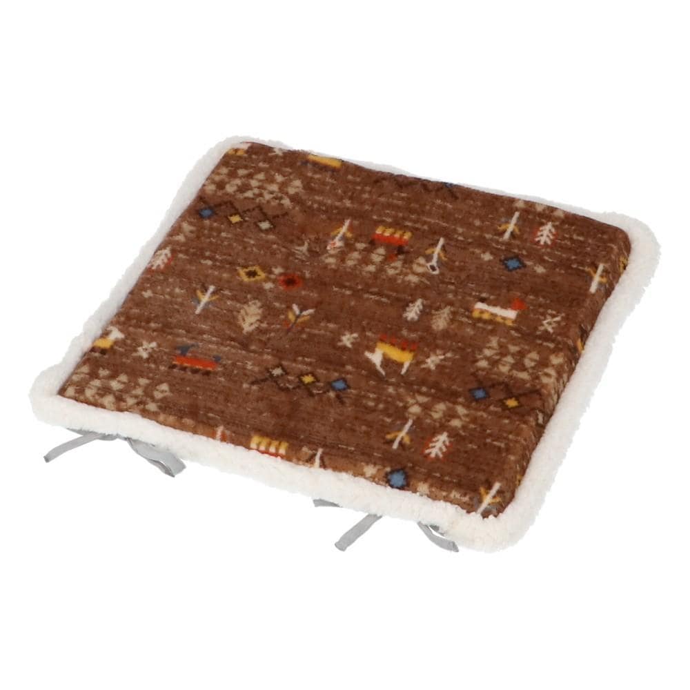 LIFELEX　シートクッション　ギャベ　４０×４０　ブラウン ギャベ
