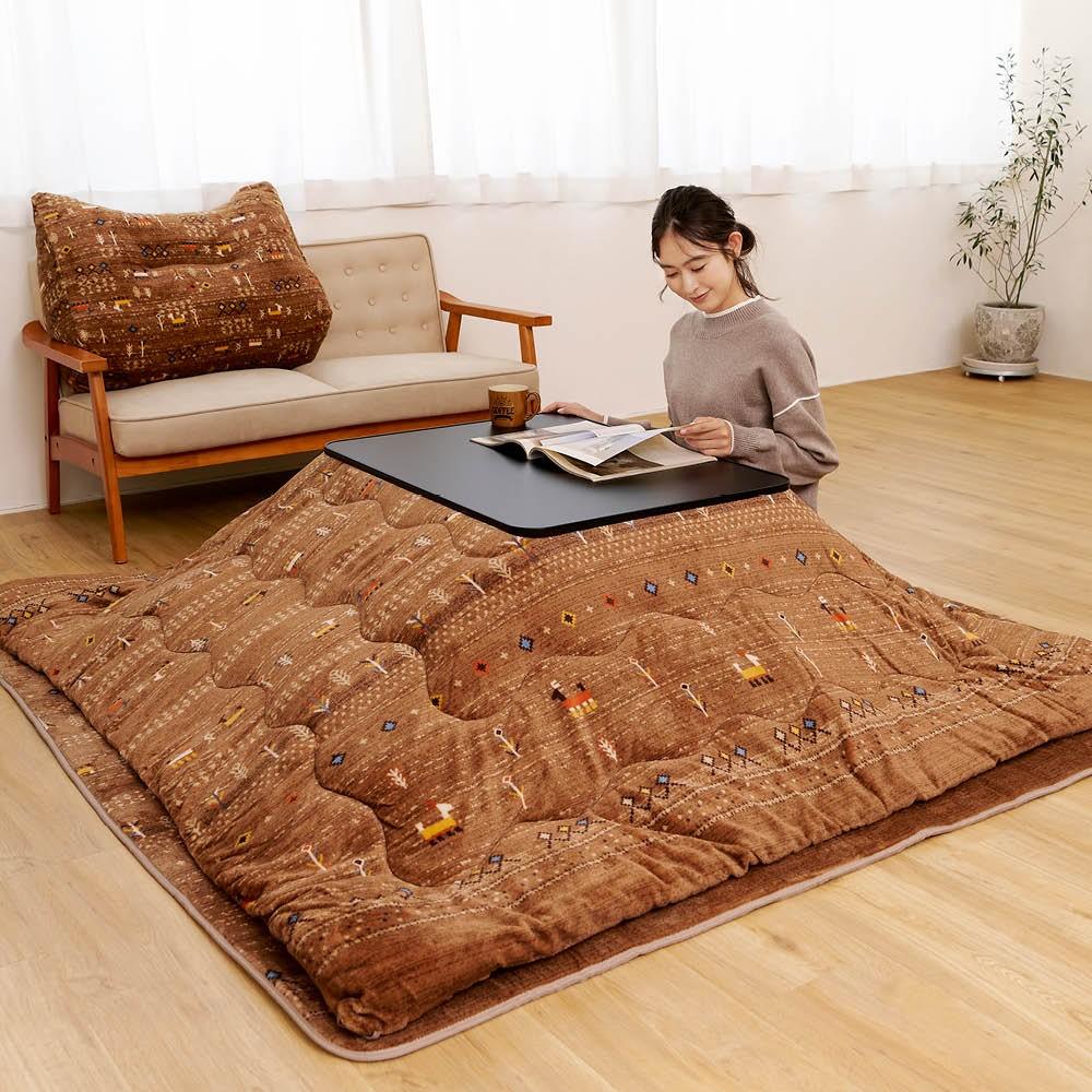 LIFELEX　ソファクッション　ギャベ　７２×５４×２６　ブラウン ギャベ
