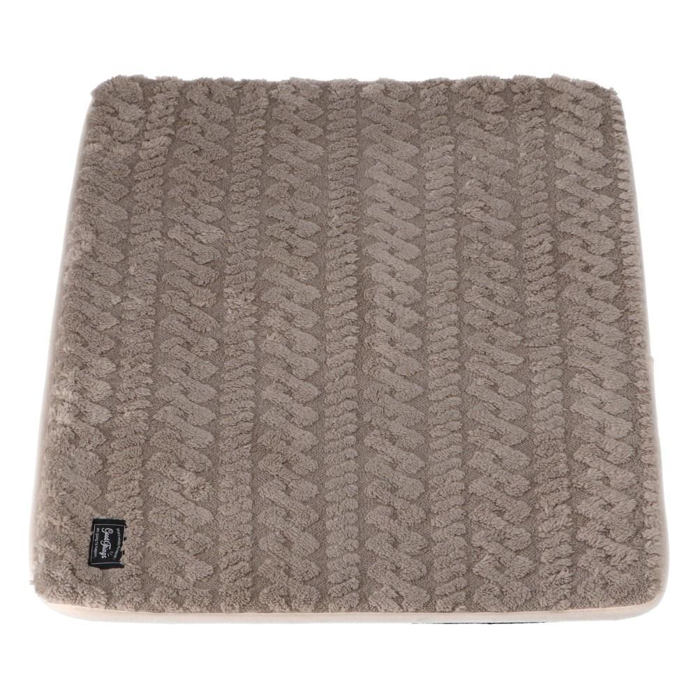 LIFELEX　ウレタンマットＬ　ケーブルニット　グレージュ　ＱＲ１２－８２４８　２６ＡＷ Ｌ