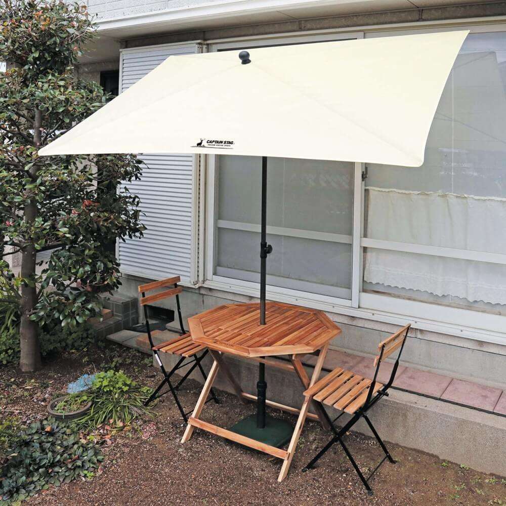 ガーデン UV長方形パラソル210cm(ホワイト) UD-0059