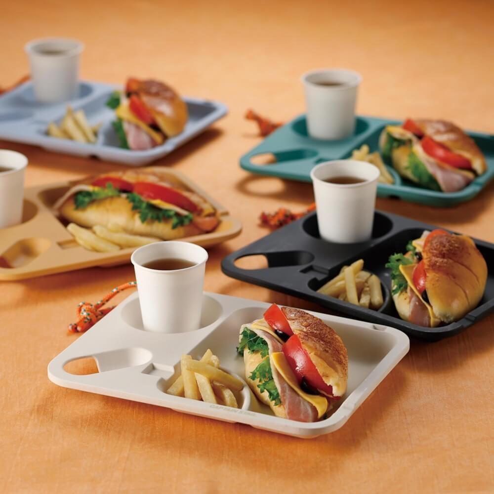 TAKE-FIBER ランチプレートスクエア26cm(ナチュラル) UP-2671 ナチュラル