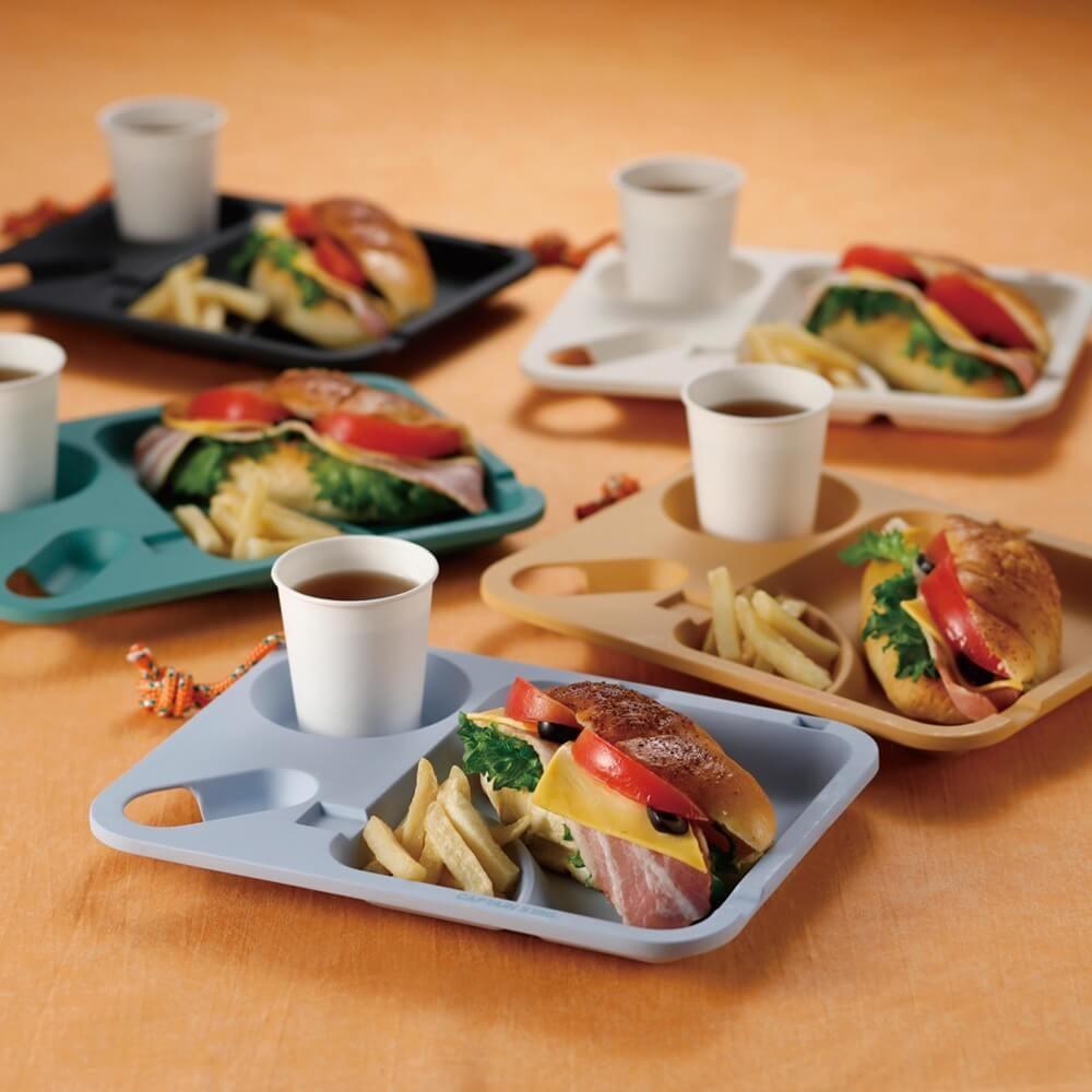 TAKE-FIBER ランチプレートスクエア26cm(ブルー) UP-2673 ブルー