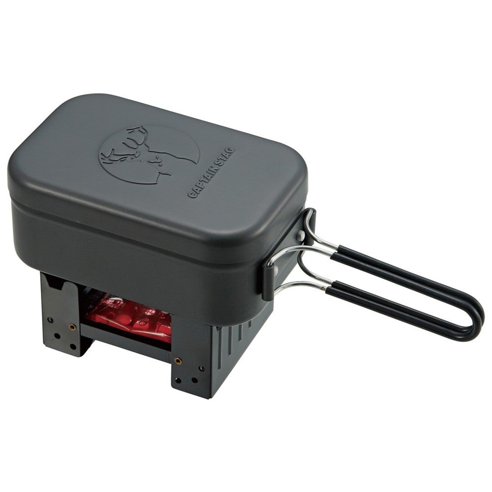 キャプテンスタッグ アルミ角型メスティン(ブラック) UH-4126