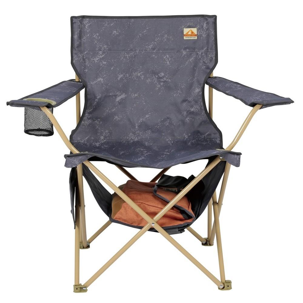 キャンプアウト 棚モック付ラウンジチェア(エイジンググレー×タン) UC-1859 UC-1859