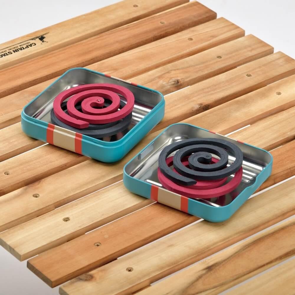 蚊取り線香スタンドケース(ターコイズ／レーシングストライプ) UM-1658 ターコイズ／レーシングストライプ