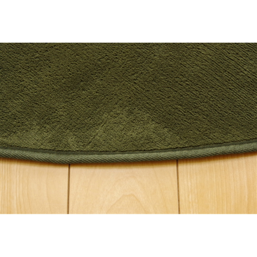 イケヒコ・コーポレーション(IKEHIKO) 　ラグ カーペット だ円 洗える 抗菌 防臭 無地 『ピオニー』 グリーン 約100×140cm楕円 （ホットカーペット対応） グリーン