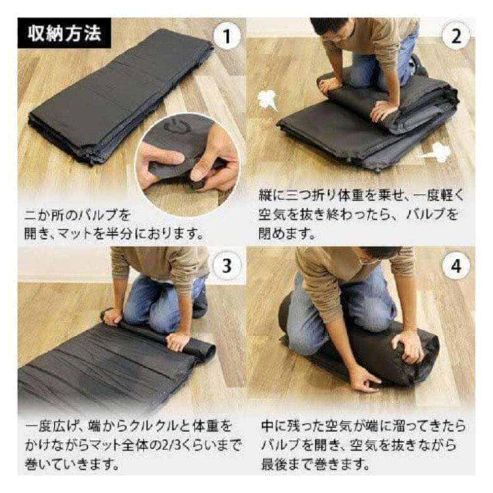 車中泊マット　8cm　ダブル　グレー　ＱＣ－ＣＭＤ８．０＿ＧＲＡＹ 8cm　ダブル　グレー