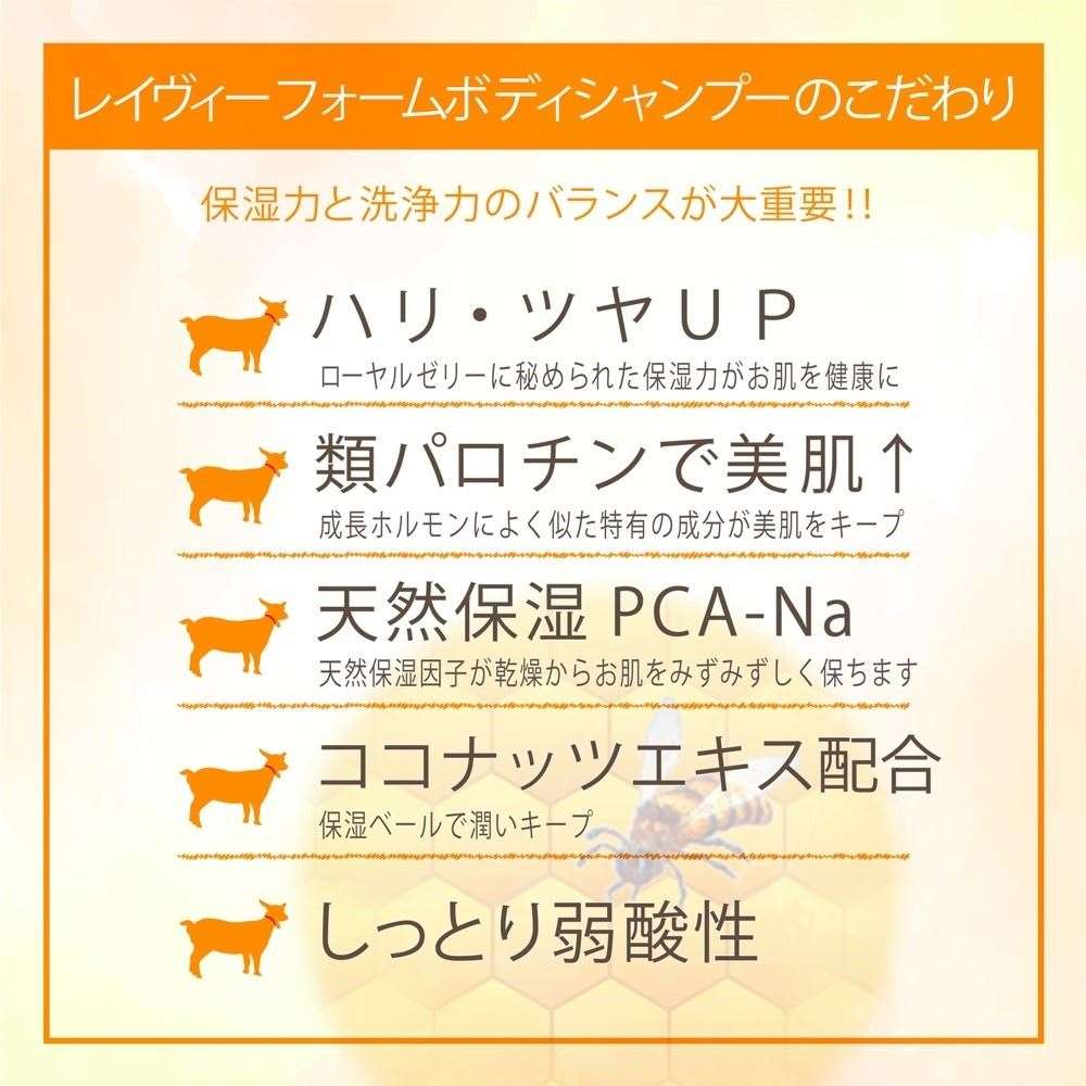 レイヴィー　ボディーシャンプー　ローヤルゼリー＆ハニー　１１５０ｍｌ