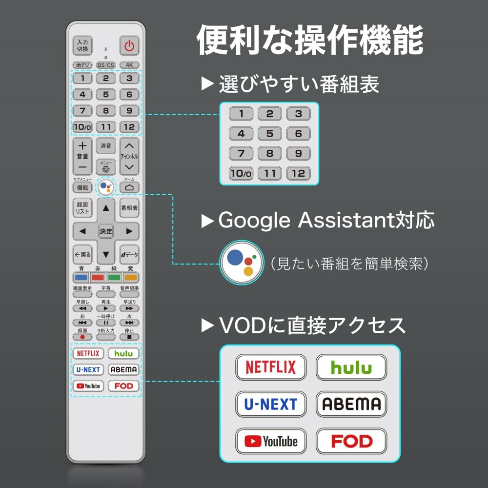 【取付工事(配送設置)･家電リサイクル対象品】４Ｋチューナー内蔵スマートテレビ４３型　４３Ｐ６３６ 取付工事(配送設置)･家電リサイクル希望