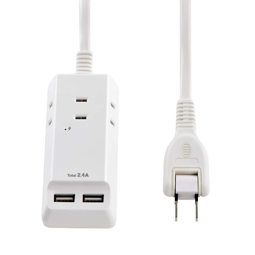 朝日電器　耐雷ＵＳＢコード付きタップ　１．５ｍ　ＷＬ－２２１５ＳＵ 1.5ｍ