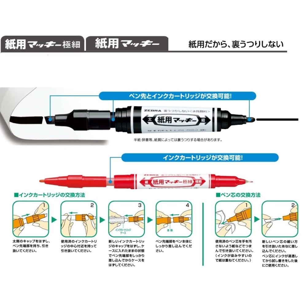 紙用マッキー極細　緑　１本入　Ｐ－ＷＹＴＳ５－Ｇ