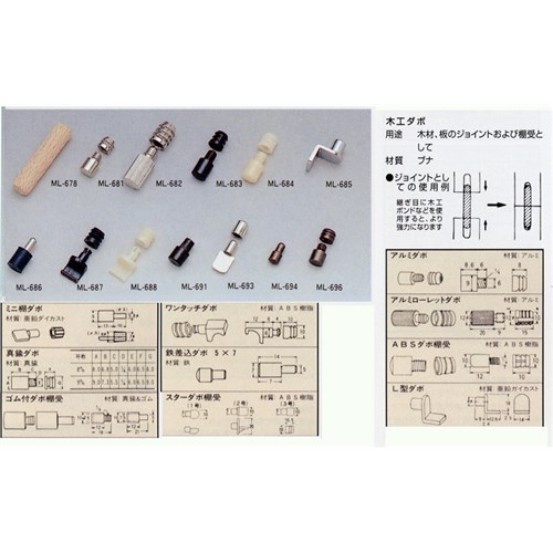 鉄差込ダボ　ＧＢ　ＭＬ－６９４　５×７ＭＭ