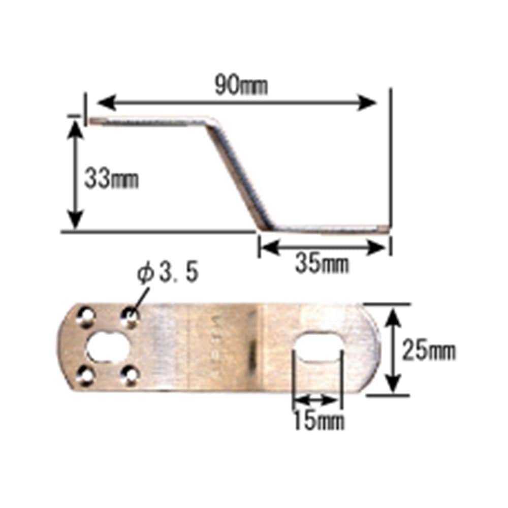 補助金具　ステンレス　ＢＳ－７３６　ＮＯ１４５　３５Ｘ３５ＭＭ