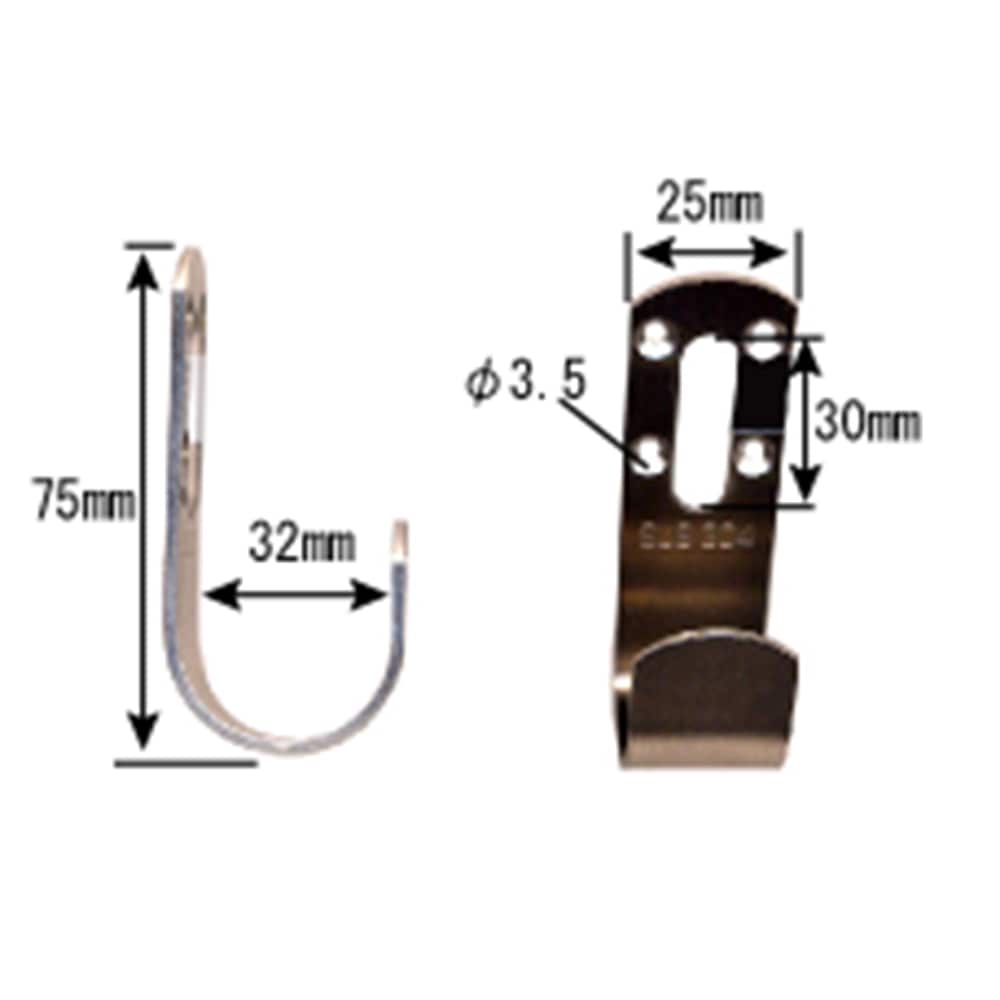 補助金具　ステンレス　ＢＳ－７５２　ＮＯ１２９　３２Ｘ７５ＭＭ