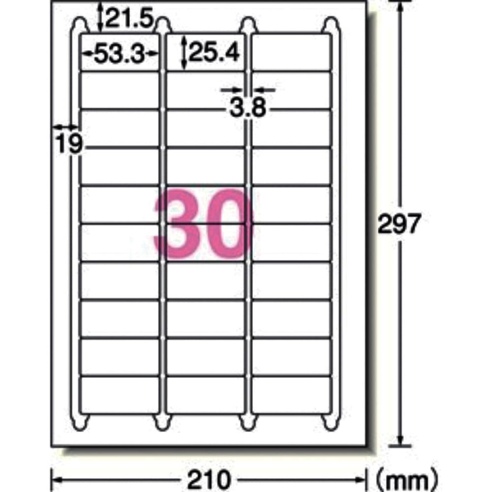3M エーワン （TM）  ラベルシール 78230 （プリンタ兼用、強粘着タイプ、A4、30面、18シート／パック） 78230