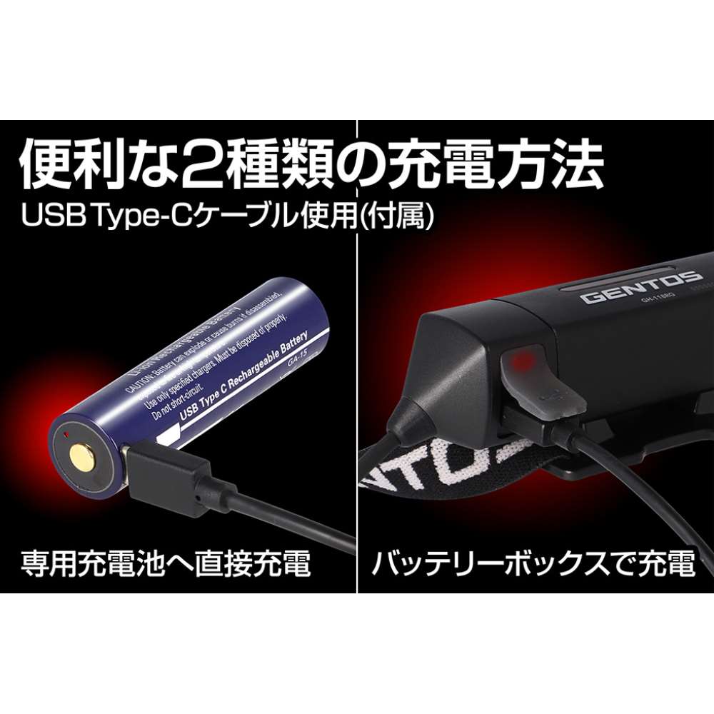 ジェントス　Ｇシリーズヘッドライト　ＧＨ－１１８ＲＧ GH-118RG