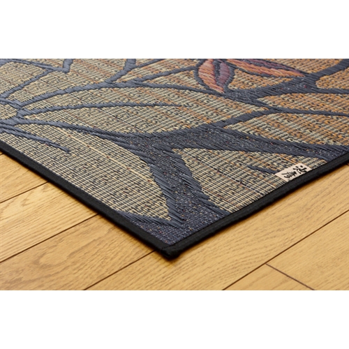 イケヒコ・コーポレーション(IKEHIKO) 　純国産　袋織い草ラグカーペット　『なでしこ』　ブラック　１９１×１９１ｃｍ ブラック　１９１×１９１ｃｍ