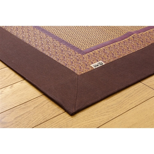 イケヒコ・コーポレーション(IKEHIKO) 　純国産　い草ラグカーペット 『DXランクス総色』(裏面不織布張り加工)　約１４０×２００ｃｍ　ワイン 約１４０×２００ｃｍ　ワイン