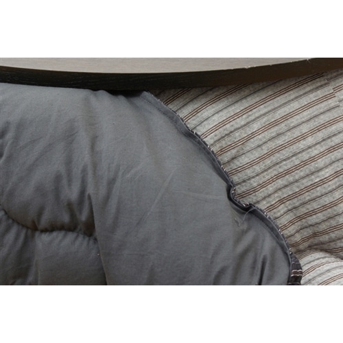 イケヒコ・コーポレーション(IKEHIKO) 　しじら　円形こたつ厚掛敷布団セット　『ゆかり』　ブラック　２２５ｃｍ丸 ブラック 225cm