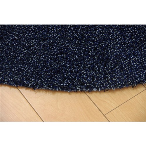 イケヒコ・コーポレーション(IKEHIKO) 　ラグ カーペット 1畳 洗える タフト風 『ノベル』 ブルー 約100×150cm 楕円 裏:すべりにくい加工 （ホットカーペット対応） ブルー 約100×150cm