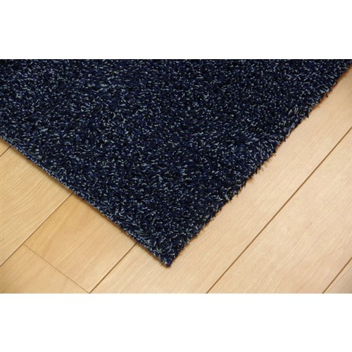 イケヒコ・コーポレーション(IKEHIKO) 　ラグ カーペット 3畳 洗える タフト風 『ノベル』 ブルー 約140×340cm 裏:すべりにくい加工 （ホットカーペット対応） ブルー 約140×340cm
