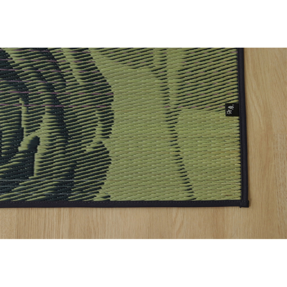 イケヒコ・コーポレーション(IKEHIKO) 純国産 い草花ござカーペット 『ラビアンス』 ブルー 江戸間1畳（約87×174cm）(江戸間1