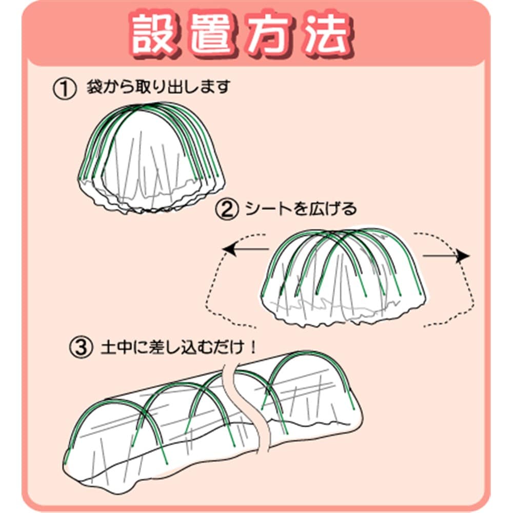 おてがる君防虫ネット　間口９０ｃｍ×長さ２．１ｍ