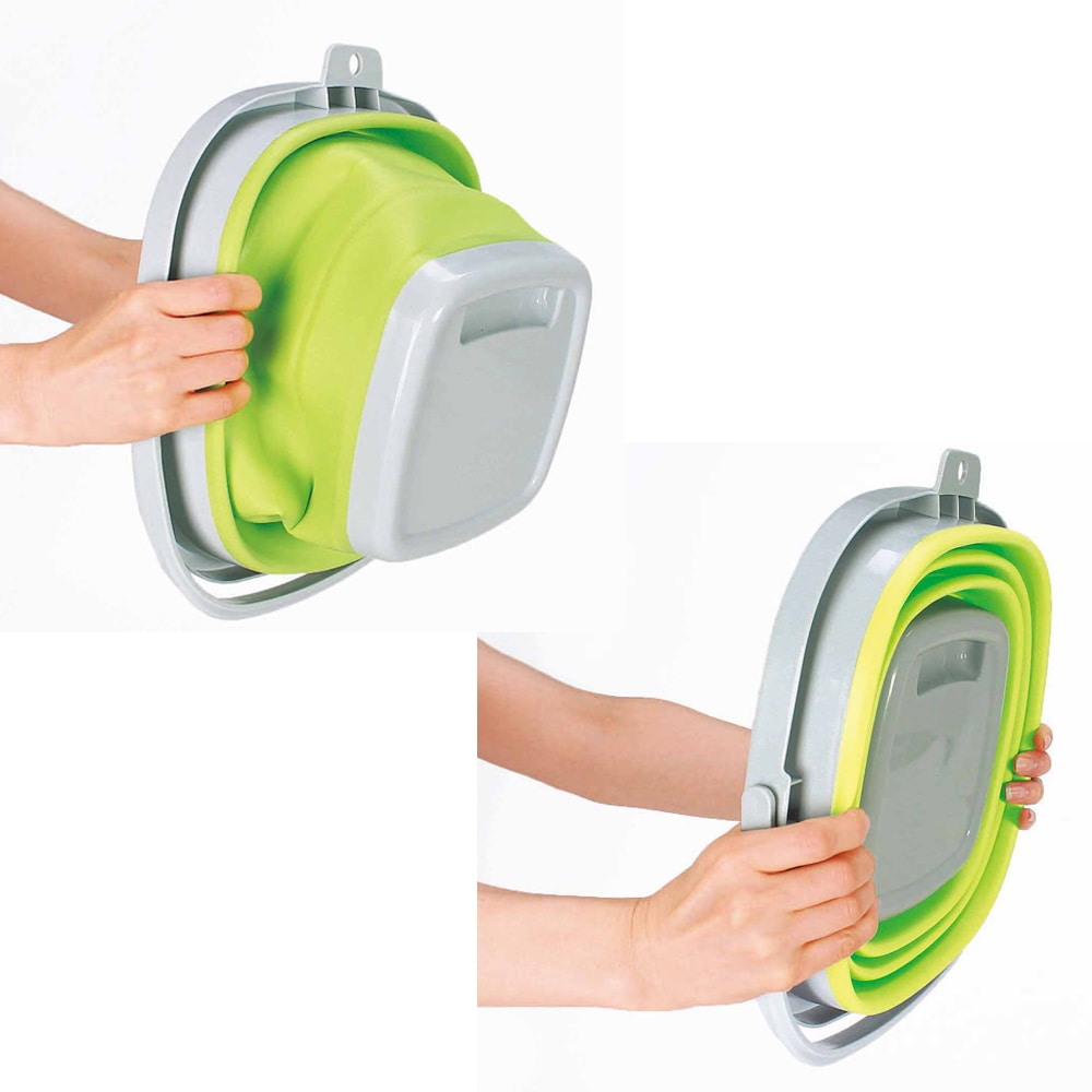 コジット 薄く畳めるバケツ 10L グリーン: 生活用品・キッチン用品|ホームセンターコーナンの通販サイト