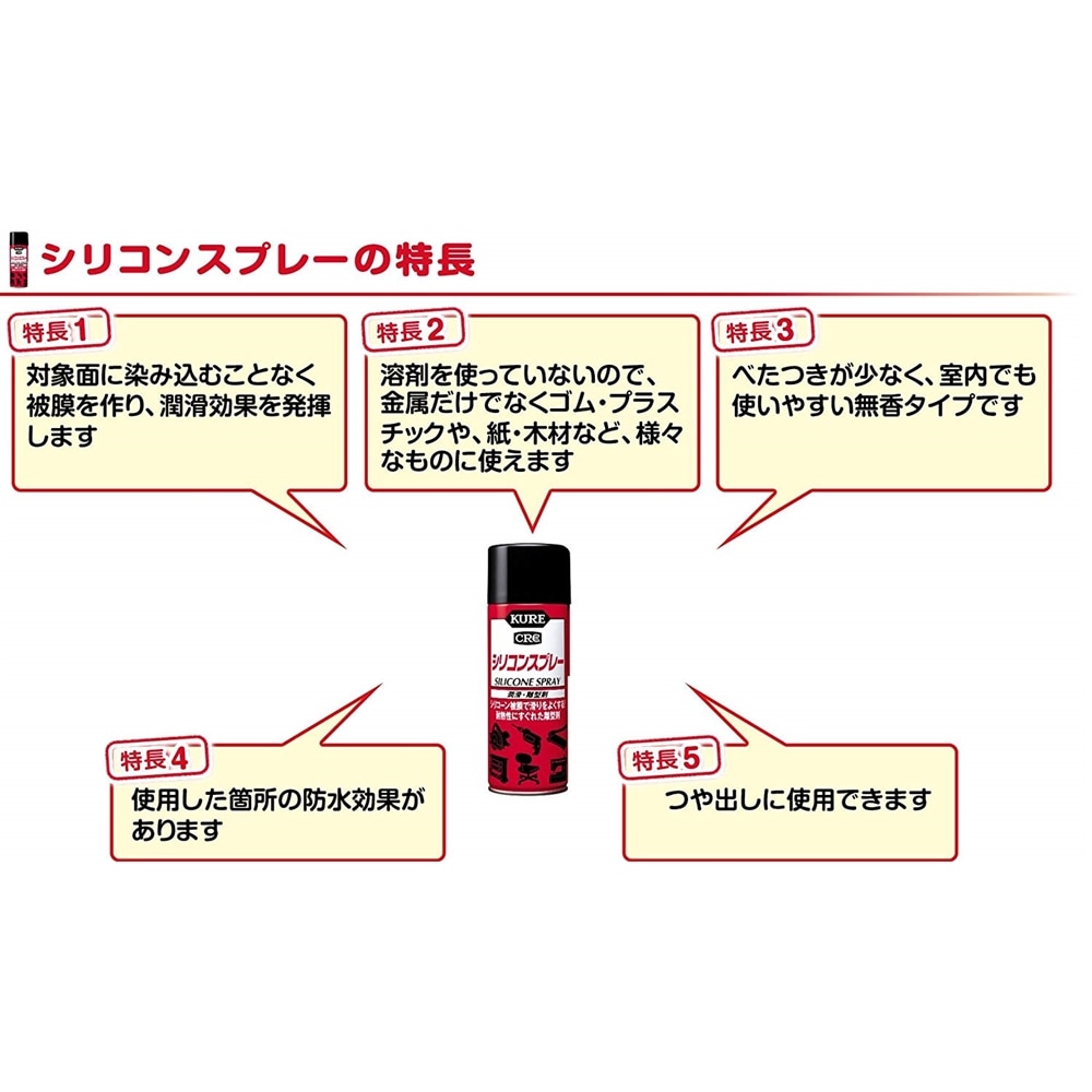 KURE（呉工業） シリコンスプレー 420ml 1046