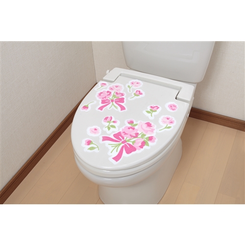 トイレの消臭シート　リボン　ピンク