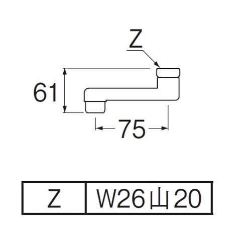 SANEI 角吐水口PA1110-61X-16
