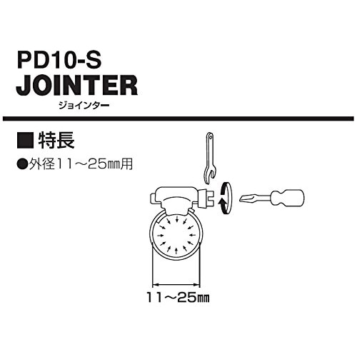 SANEI ステンレスホースバンドPD10-S 11～25