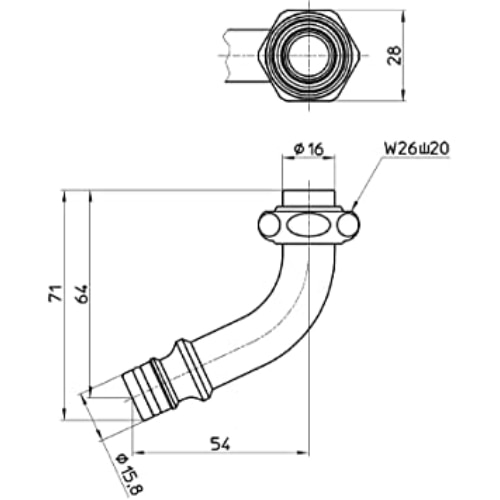 SANEI 散水用ホームパイプ PY126-64X-16