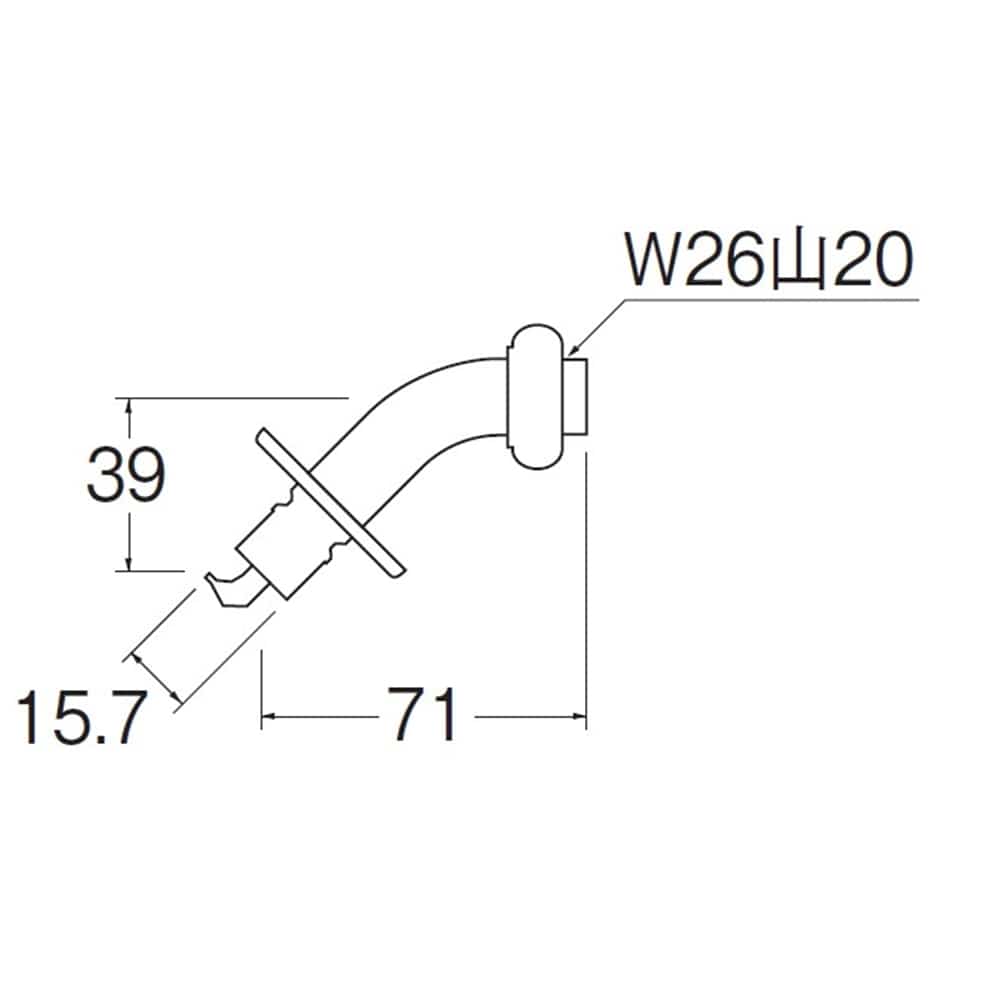 SANEI 洗濯機用Ｌ型ニップルPY122-4TVX-16