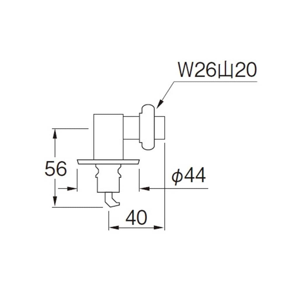 SANEI 洗濯機用Ｌ型ニップルPY124-41TVX-16