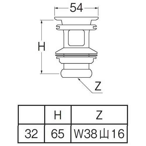 SANEI 横穴排水栓PH33-32