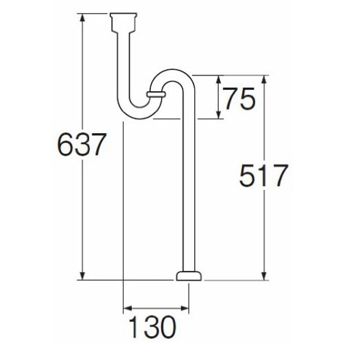 SANEI ワン付ＳトラップPH70-1-25