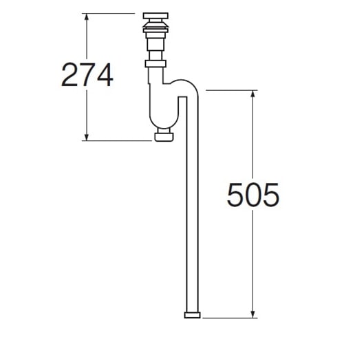 SANEI アフレ付ＳトラップホースPH786-32