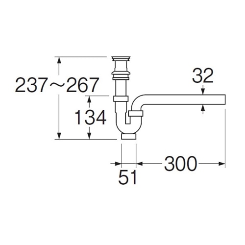 SANEI 洗面排水栓付ＰトラップPH779-32