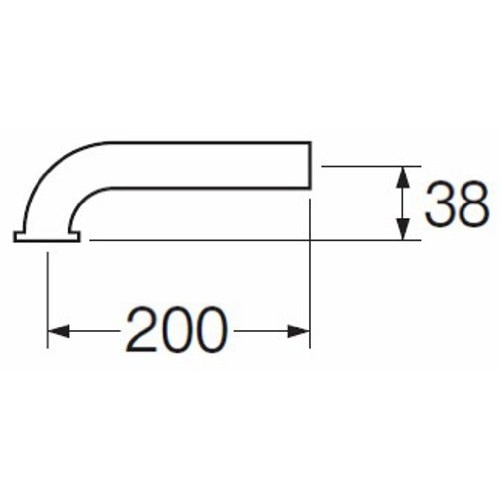 SANEI ＰパイプH71-66-25X200 25X200mm